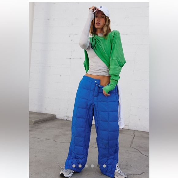 Free People Pippa Packable Puffer Pants in MidAtlantic Blue - FACTORY SEALED - Picture 11 of 14